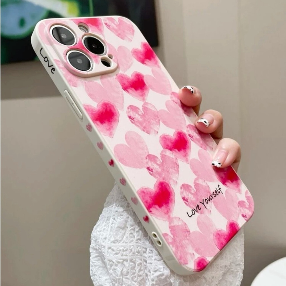 ⚠️Clearance iPhone 13/Pro/Pro Max Pink Hearts Pattern Phone Case SAU - Picture 4 of 4